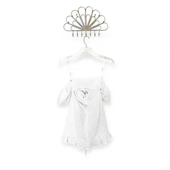 For Love and Lemons Sand Dollar Mini Dress in Blanc Dresses